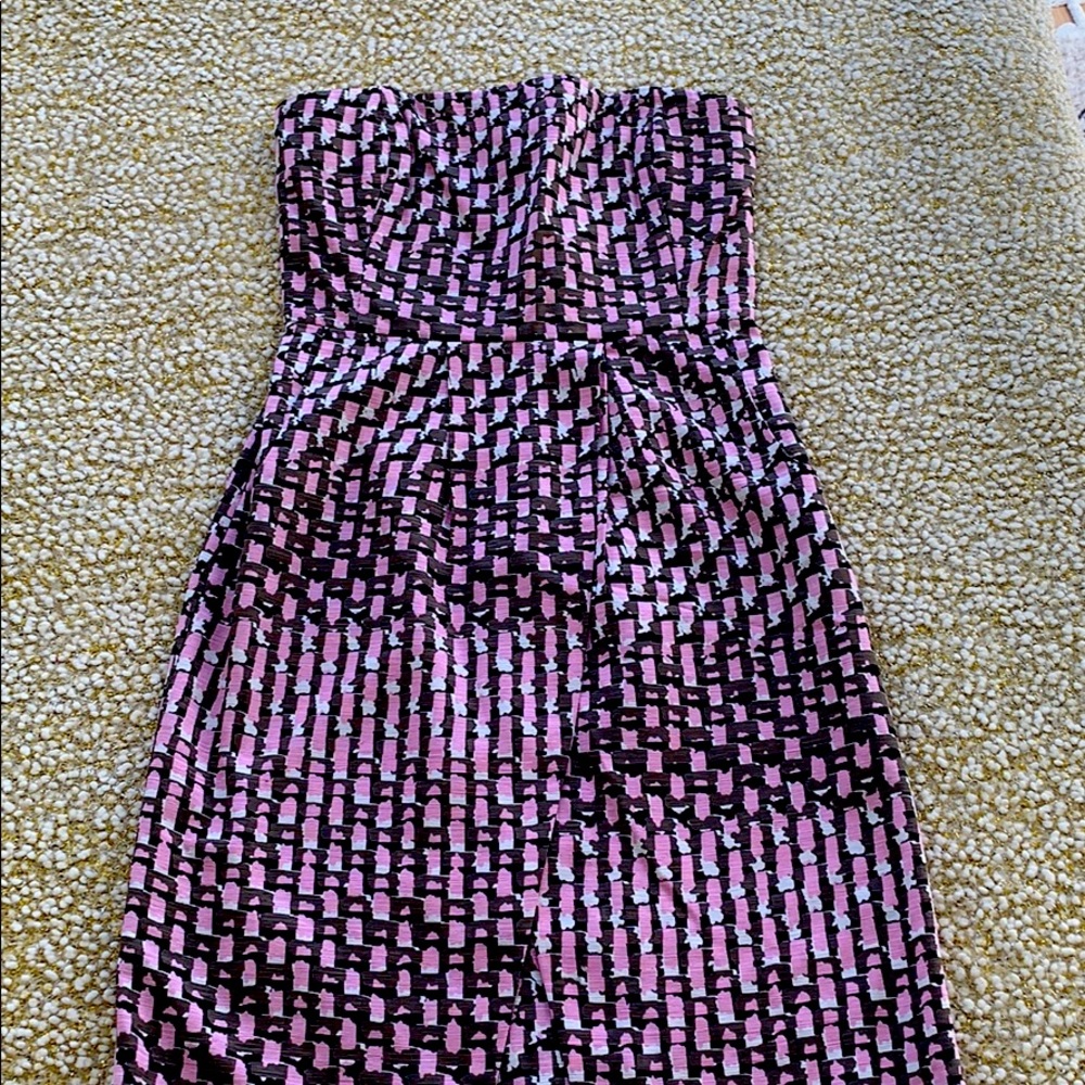 Banana Republic Strapless Silk Structured Dress